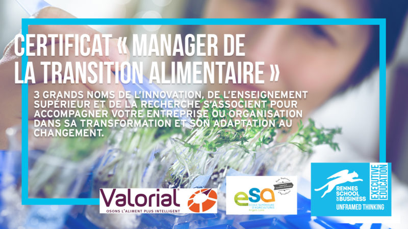 Certificat manager de la transition alimentaire (formation)