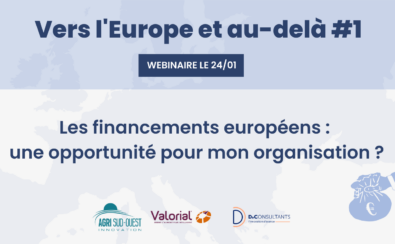 Vers l'Europe et au delà - Webinaire Agri Sud-Ouest Innovation & Valorial